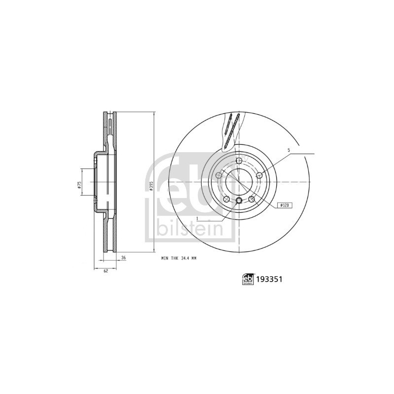 Disque de frein à l'unité FEBI BILSTEIN