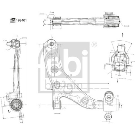 Triangle de suspension FEBI...