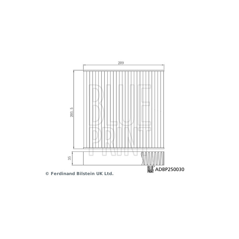 Filtre d'habitacle BLUE PRINT