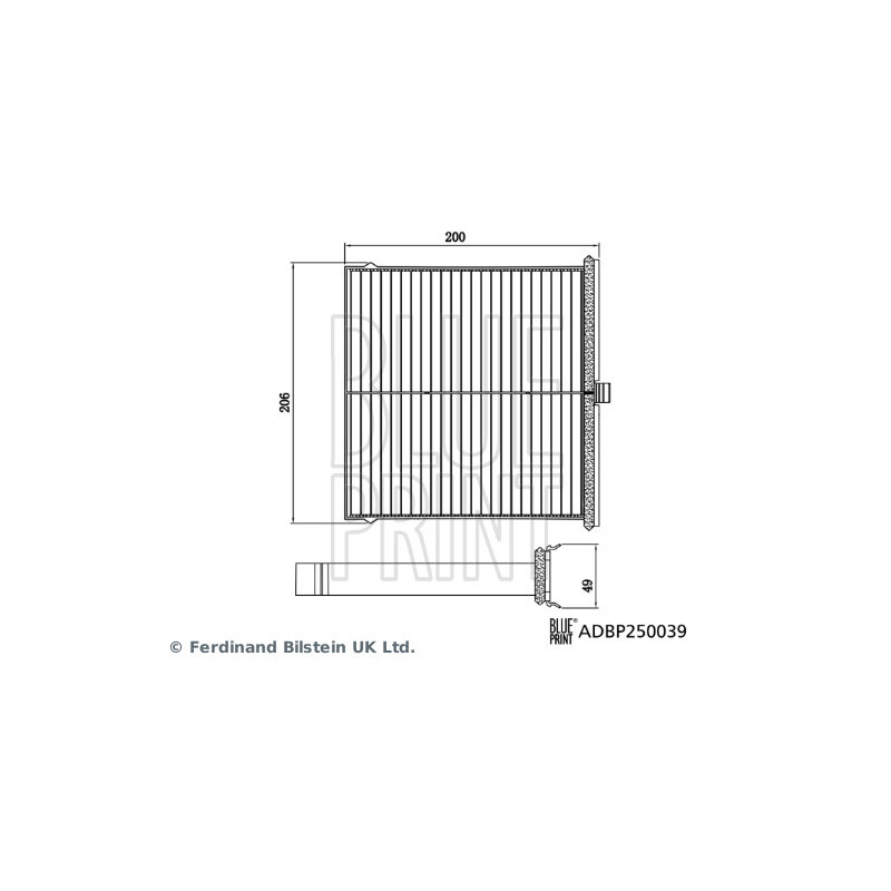 Filtre d'habitacle BLUE PRINT