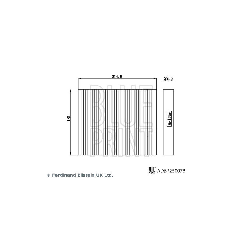 Filtre d'habitacle BLUE PRINT