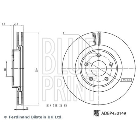 Disque de frein à l'unité BLUE PRINT