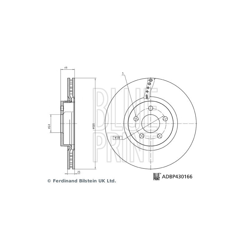 Disque de frein à l'unité BLUE PRINT