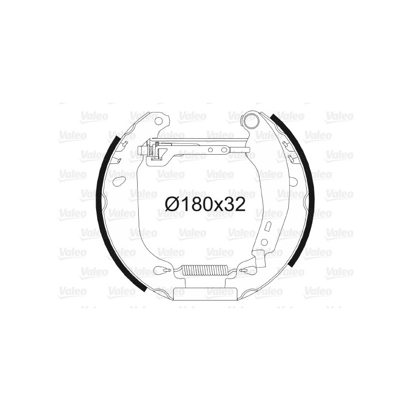 Jeu de mâchoires de frein VALEO