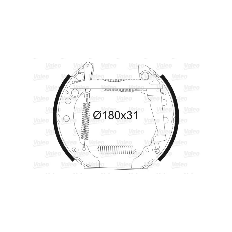 Jeu de mâchoires de frein VALEO