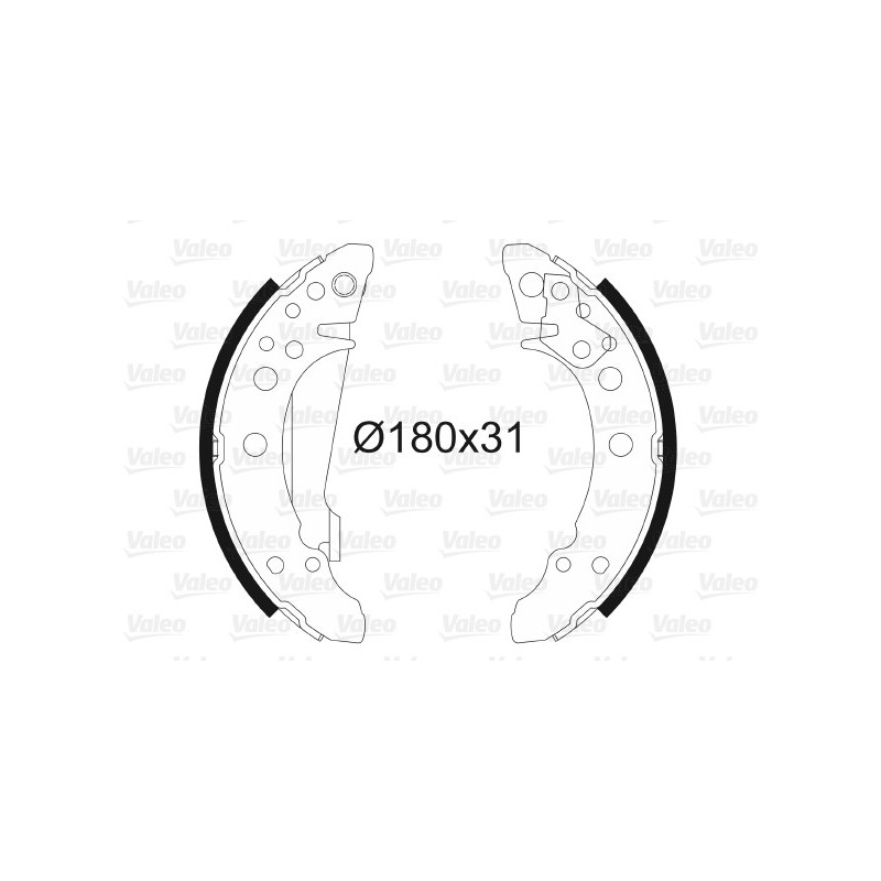 Jeu de mâchoires de frein VALEO