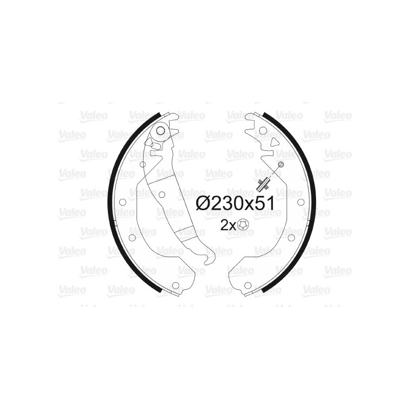 Jeu de mâchoires de frein VALEO