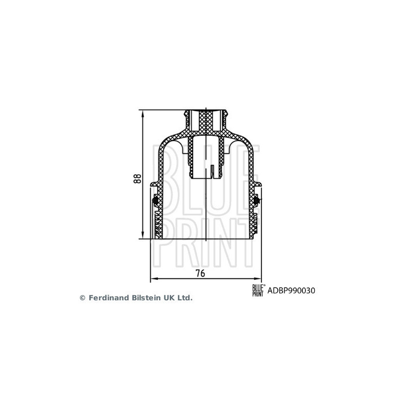 Couvercle (boîtier du filtre d'huile) BLUE PRINT