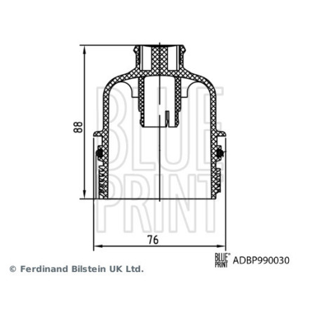 Couvercle (boîtier du filtre d'huile) BLUE PRINT