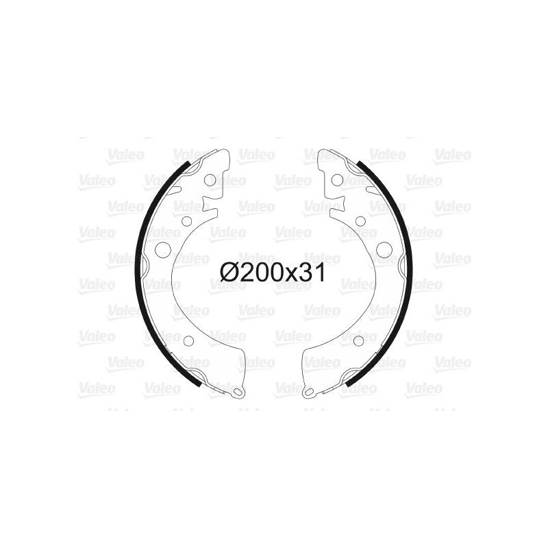 Jeu de mâchoires de frein VALEO