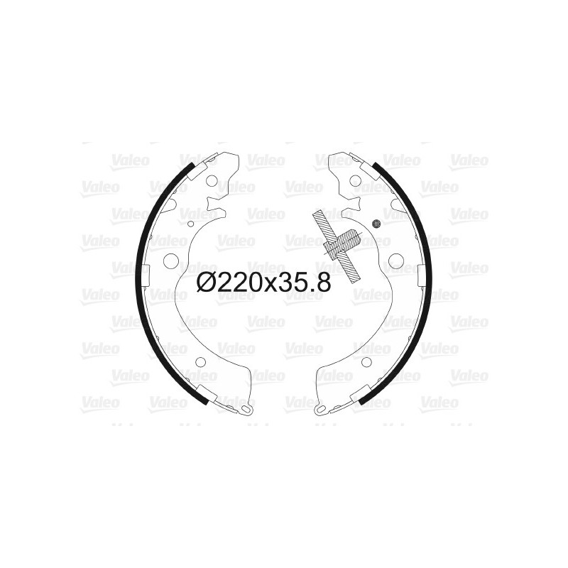 Jeu de mâchoires de frein VALEO