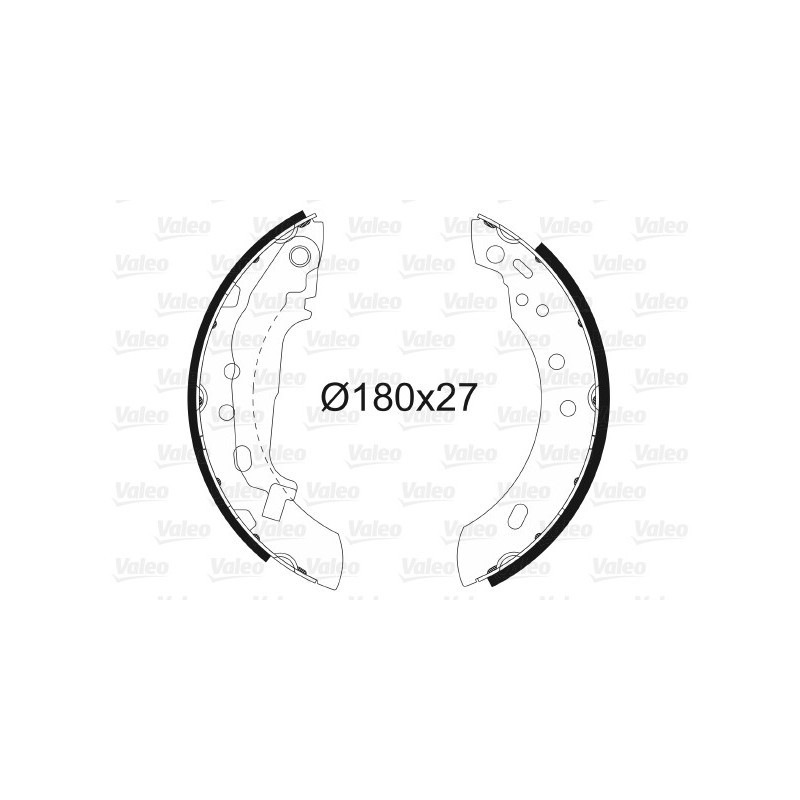 Jeu de mâchoires de frein VALEO