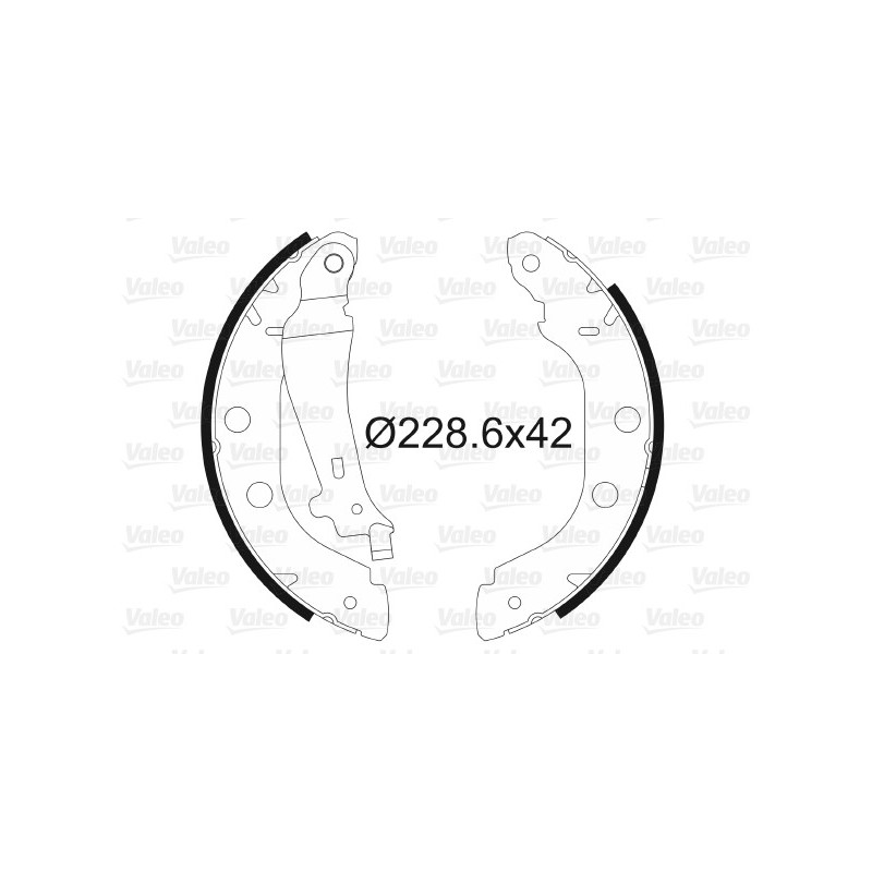 Jeu de mâchoires de frein VALEO