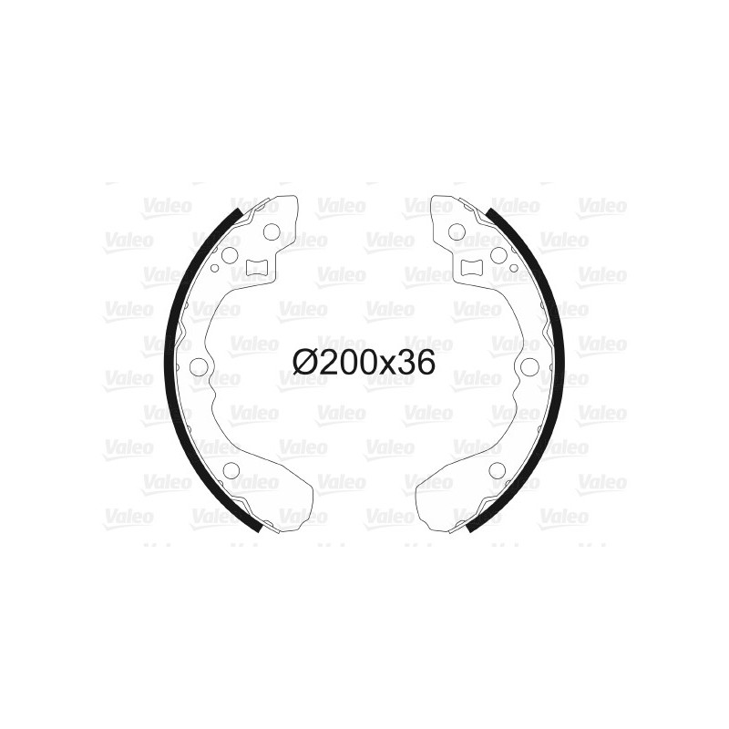 Jeu de mâchoires de frein VALEO