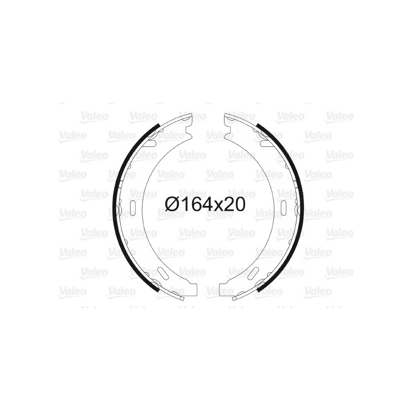 Jeu de mâchoires de frein (frein de stationnement) VALEO