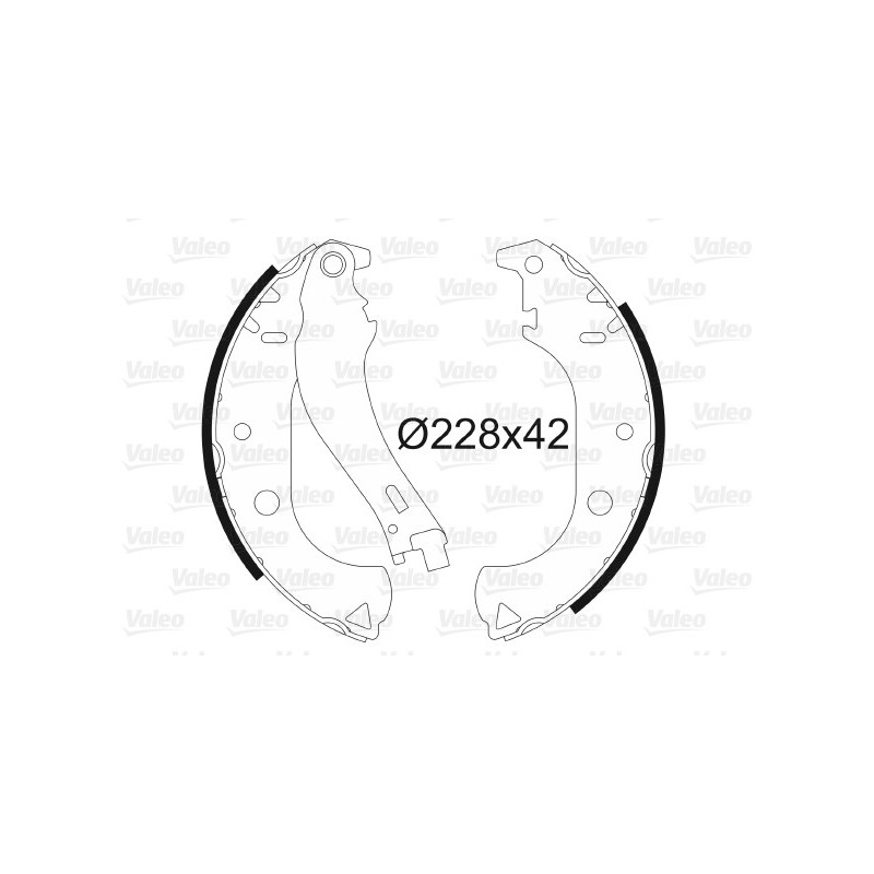 Jeu de mâchoires de frein VALEO