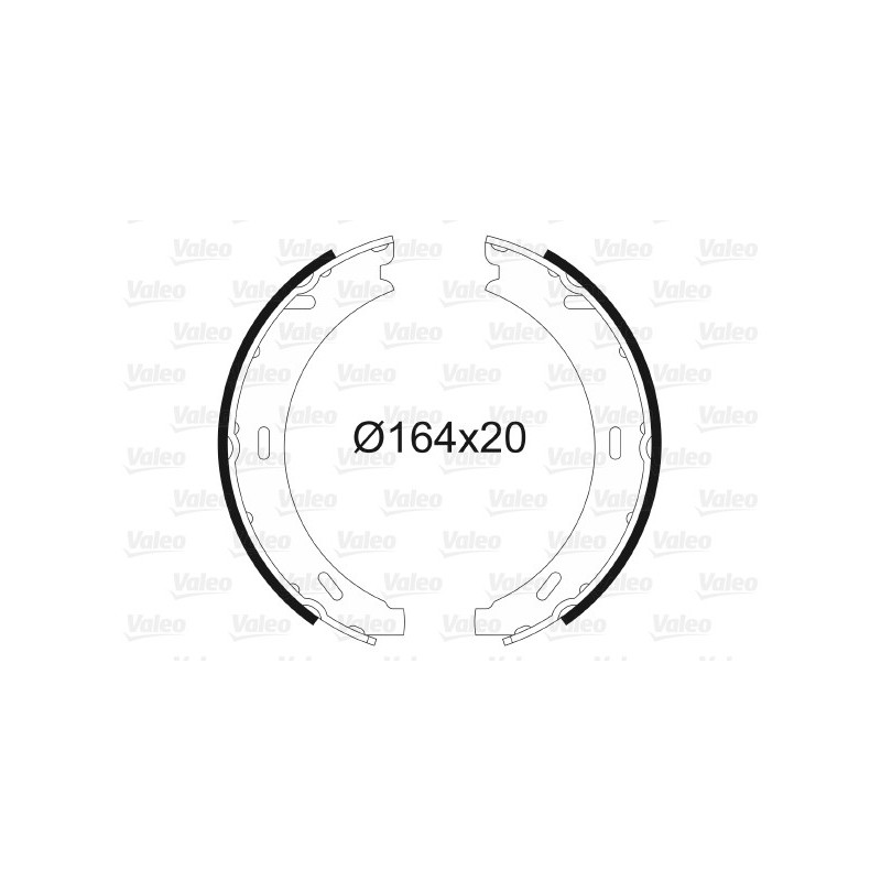 Jeu de mâchoires de frein (frein de stationnement) VALEO