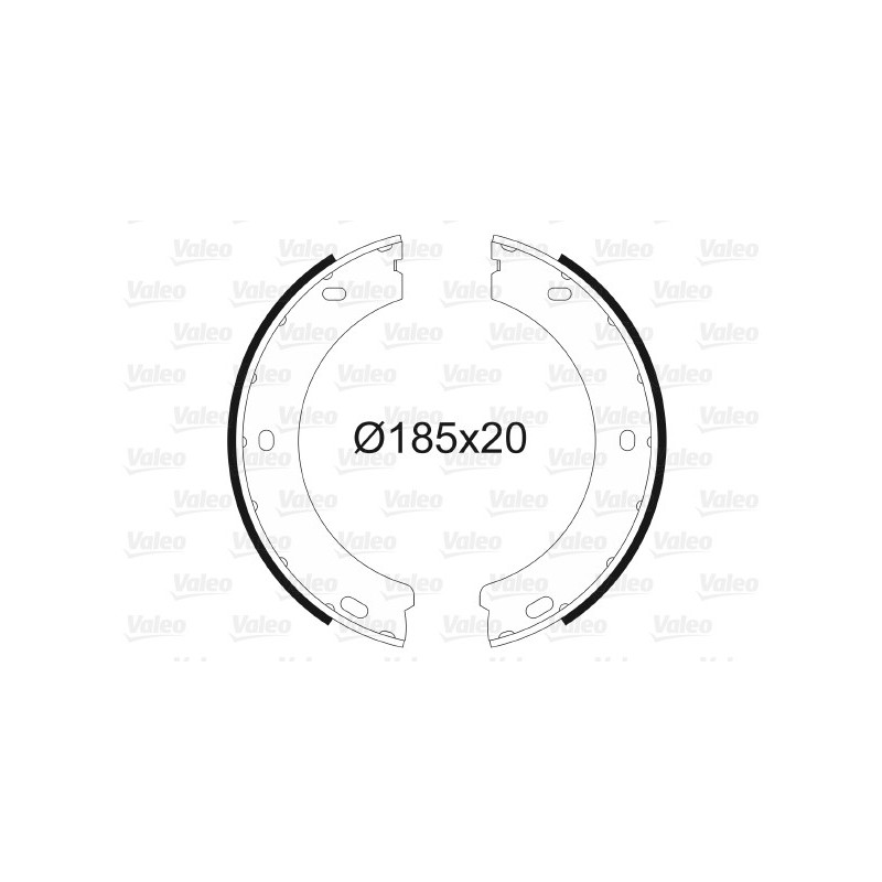 Jeu de mâchoires de frein (frein de stationnement) VALEO