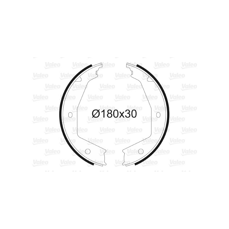 Jeu de mâchoires de frein (frein de stationnement) VALEO