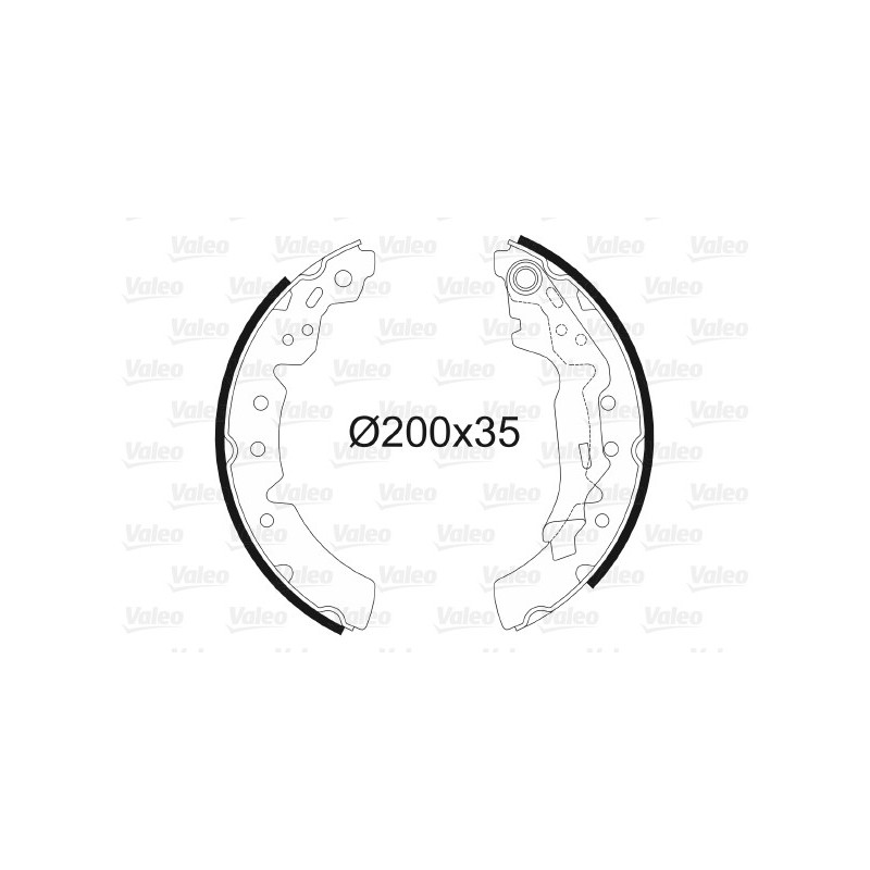 Jeu de mâchoires de frein VALEO