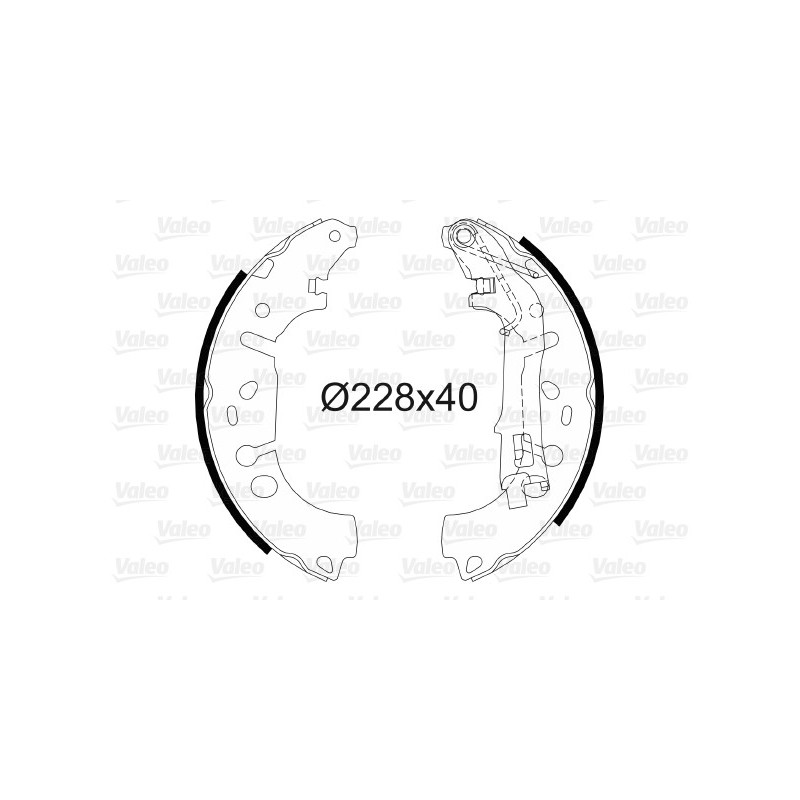 Jeu de mâchoires de frein VALEO