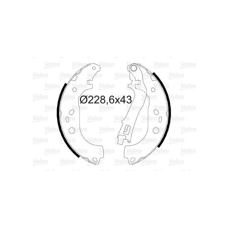 Jeu de mâchoires de frein VALEO