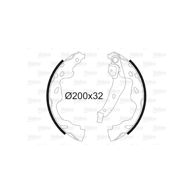 Jeu de mâchoires de frein VALEO