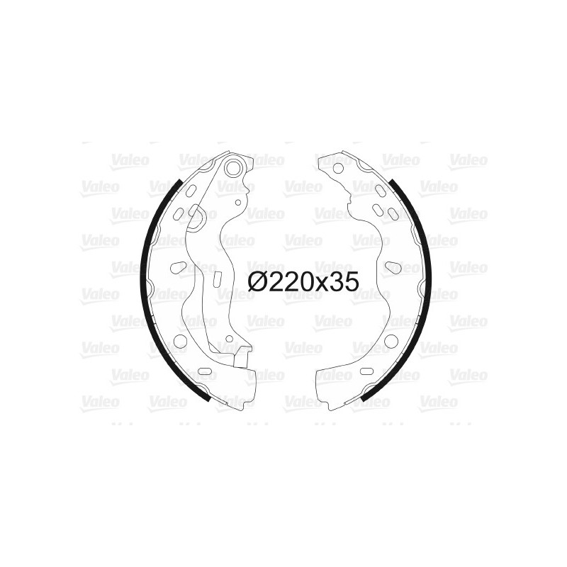 Jeu de mâchoires de frein VALEO