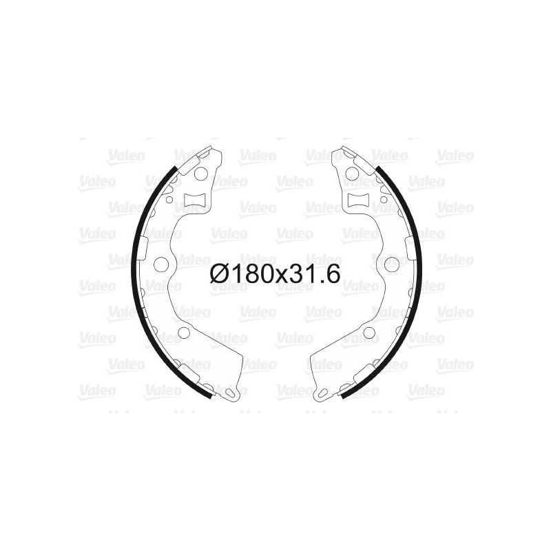 Jeu de mâchoires de frein VALEO