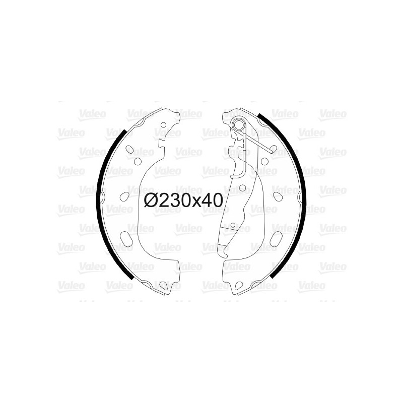 Jeu de mâchoires de frein VALEO