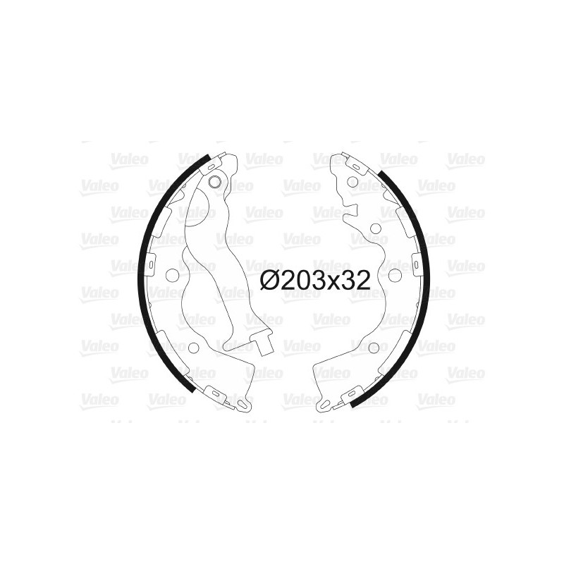Jeu de mâchoires de frein VALEO