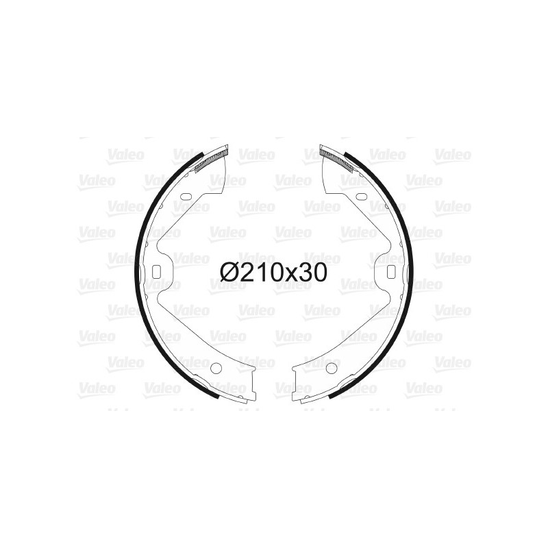 Jeu de mâchoires de frein (frein de stationnement) VALEO