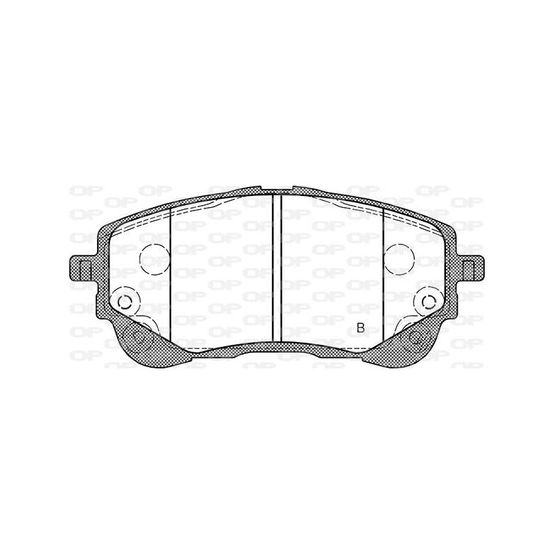Jeu de quatre plaquettes de frein à disque OPEN PARTS