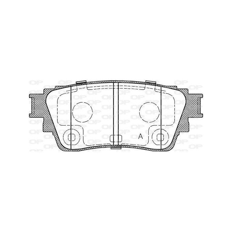 Jeu de quatre plaquettes de frein à disque OPEN PARTS