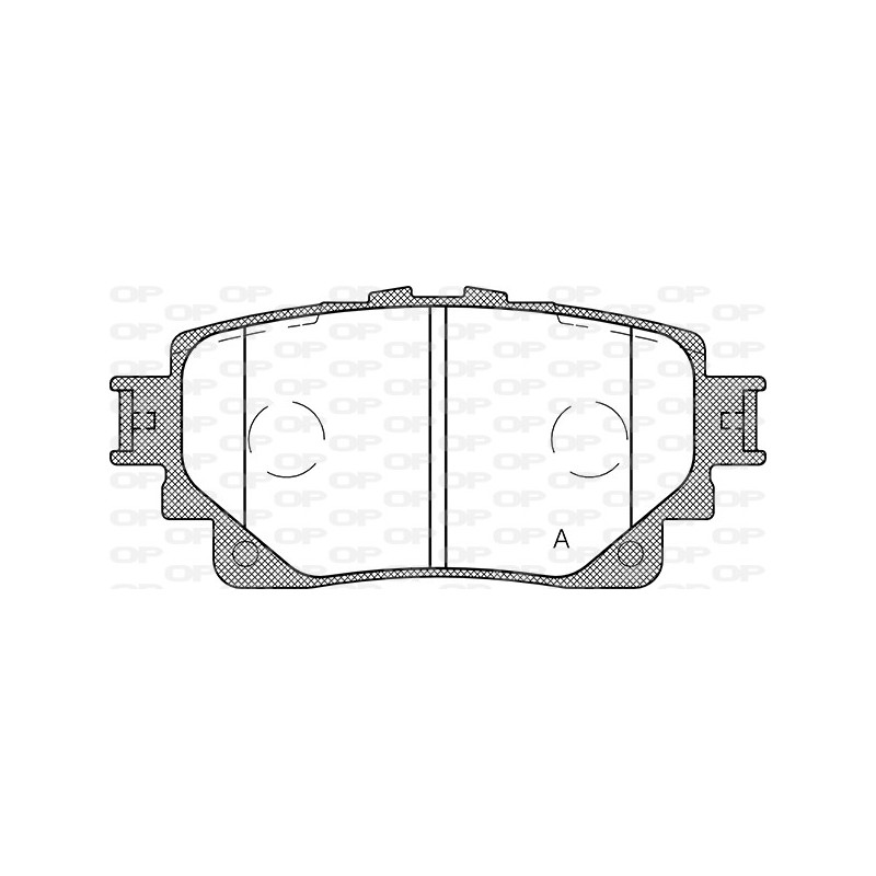 Jeu de quatre plaquettes de frein à disque OPEN PARTS