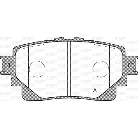 Jeu de quatre plaquettes de frein à disque OPEN PARTS