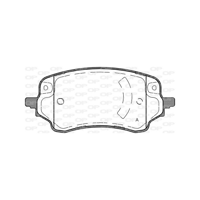 Jeu de quatre plaquettes de frein à disque OPEN PARTS