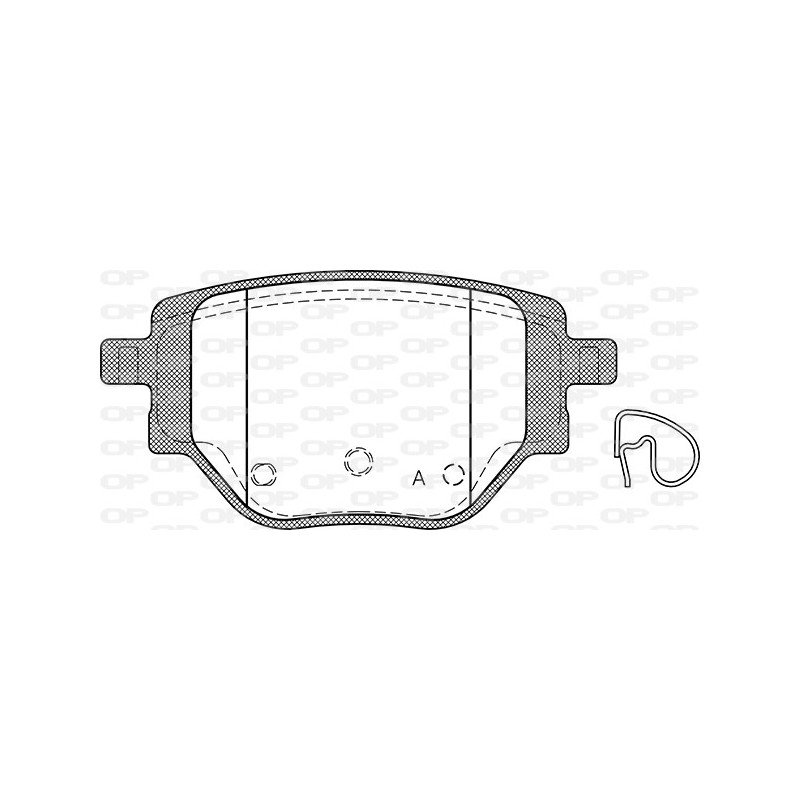 Jeu de quatre plaquettes de frein à disque OPEN PARTS