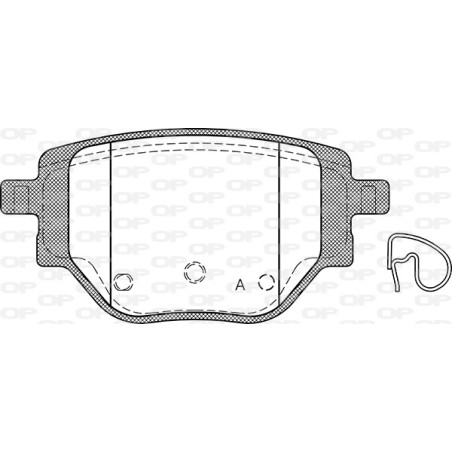 Jeu de quatre plaquettes de frein à disque OPEN PARTS