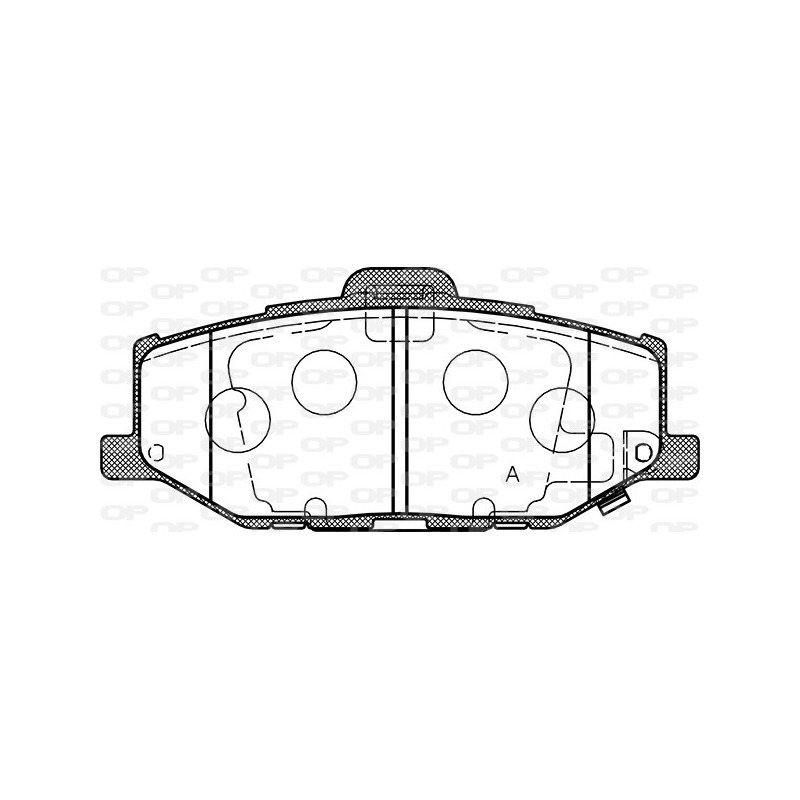 Jeu de quatre plaquettes de frein à disque OPEN PARTS