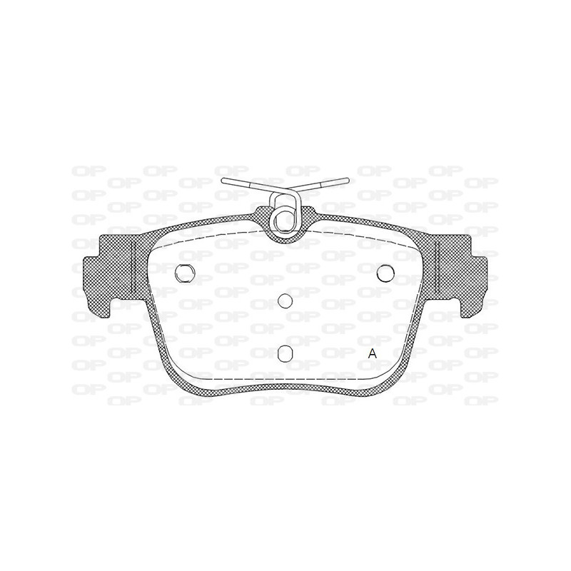 Jeu de quatre plaquettes de frein à disque OPEN PARTS