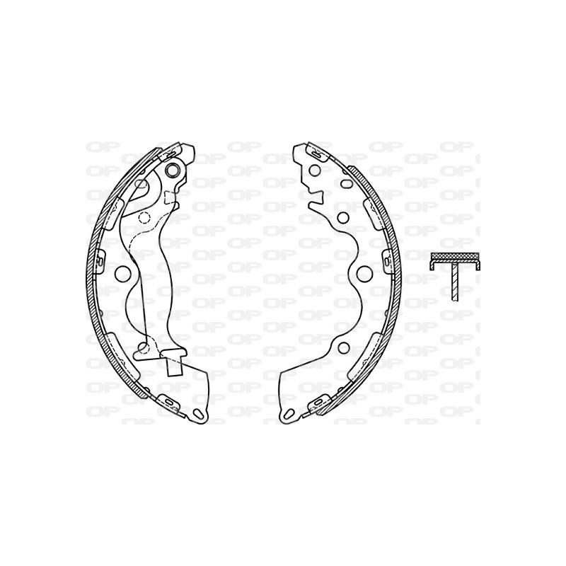 Jeu de mâchoires de frein OPEN PARTS