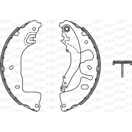 Jeu de mâchoires de frein OPEN PARTS