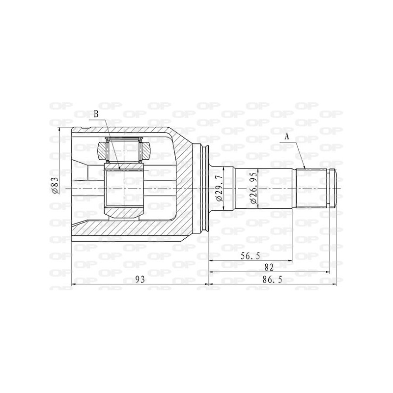 Tête de cardan OPEN PARTS