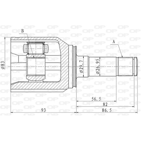 Tête de cardan OPEN PARTS