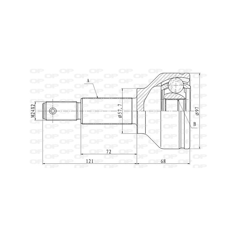 Tête de cardan OPEN PARTS