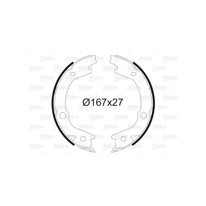 Jeu de mâchoires de frein (frein de stationnement) VALEO