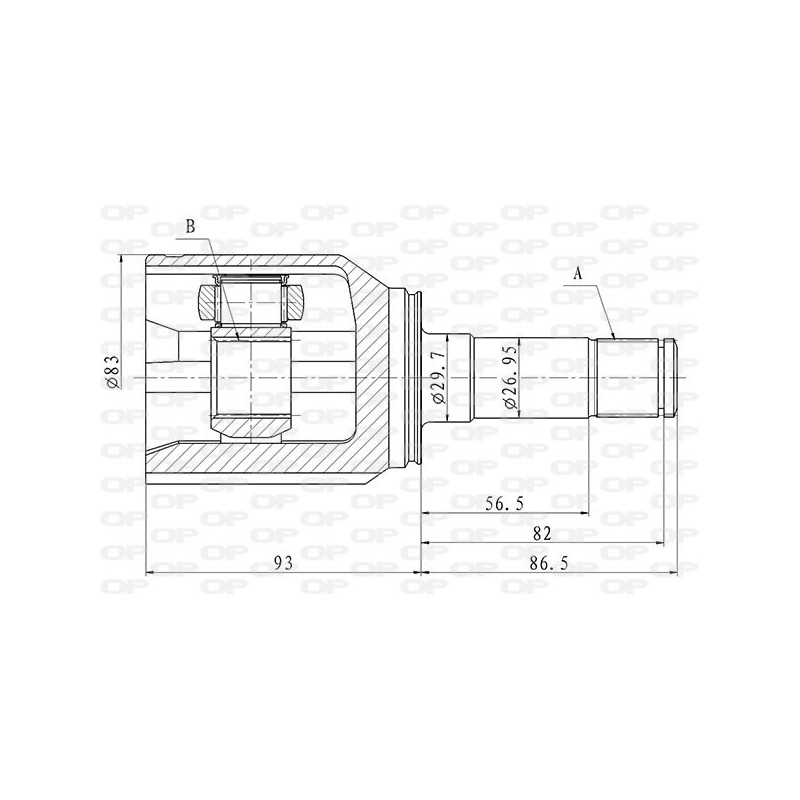 Tête de cardan OPEN PARTS