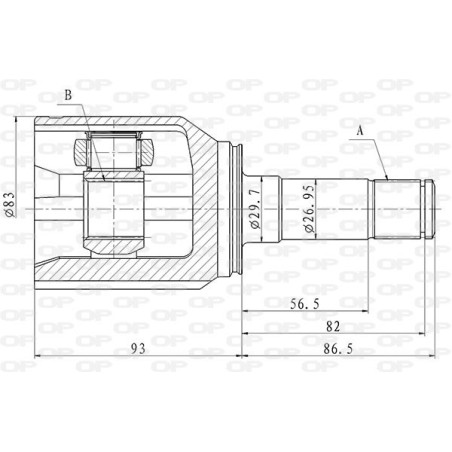 Tête de cardan OPEN PARTS