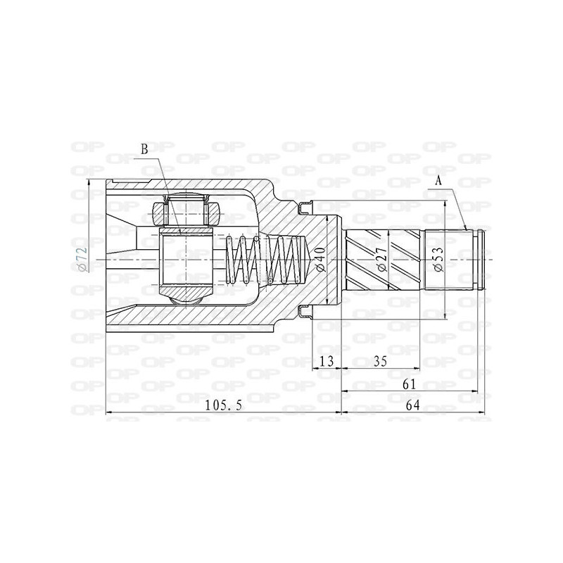 Tête de cardan OPEN PARTS